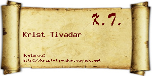 Krist Tivadar névjegykártya